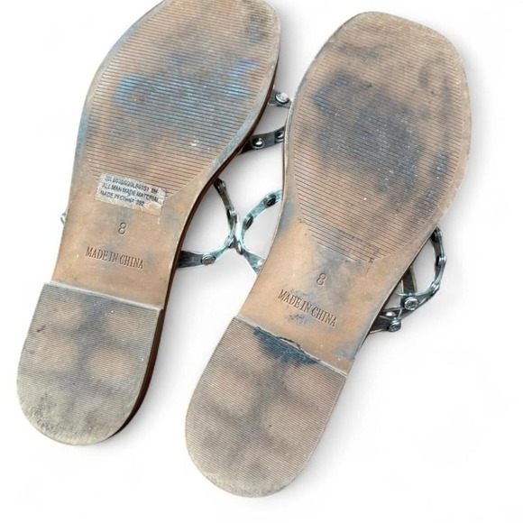 Steve Madden Rhinestone Sandals Edgy Glam Y2K Fairycore Studded Embellished - Picture 3 of 3